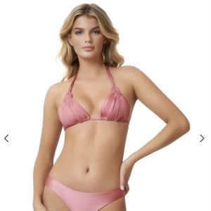 PilyQ PQ Swim Pink Pearl Mila Top M NWT